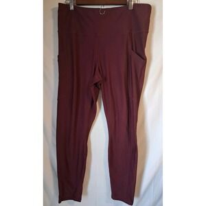 Pure Luxe Fabletics Maroon Size 1x Leggings With Pockets